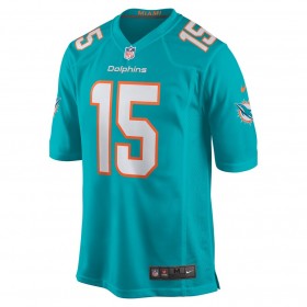Maillot Miami Dolphins Jaelan Phillips 15 Nike Aqua 2021 NFL Draft  - Homme